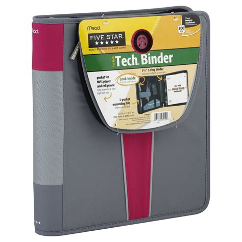 five star binder|Five Star Zipper Binder, 3 Inch 3.